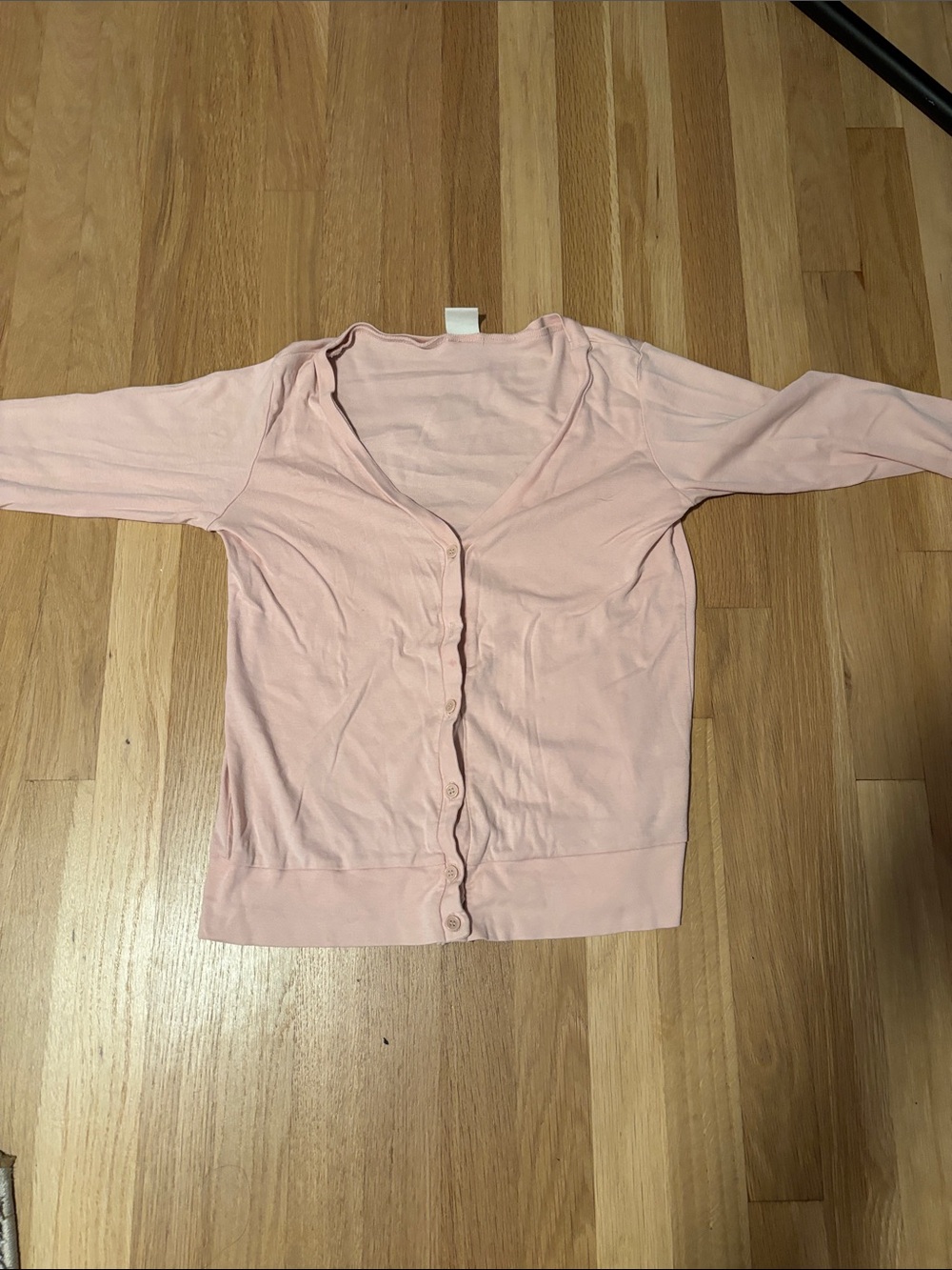 Light Pink Button-Front girls Sweater Cardigan